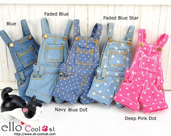 Blythe Pullip Denim Overall Shorts
