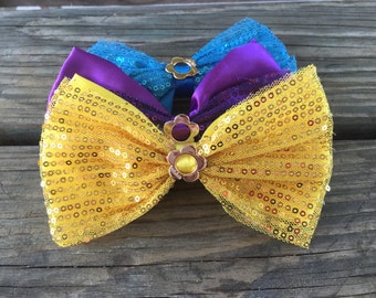 9 pc. Set! Hair bows! Back to school! Hair bow bundle! Hair bow lot! Glitter and sequence! Six inch hair bows! Gift ideas! Jojo Siwa bows.