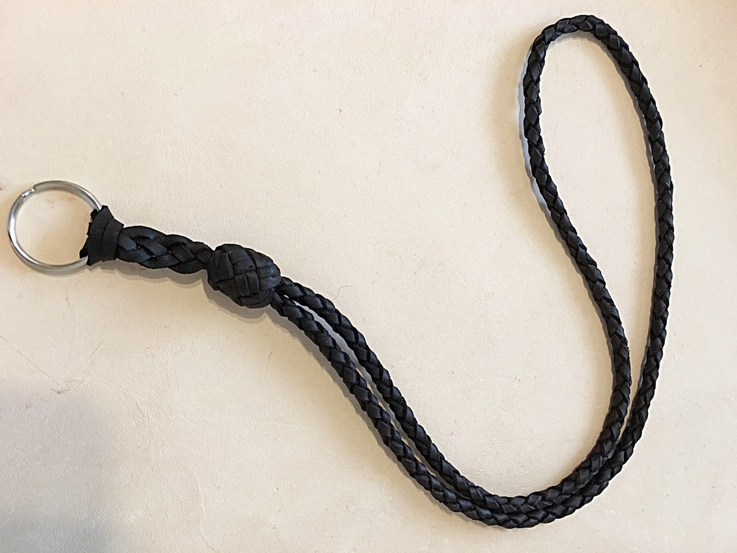 Braided leather lanyard Hand braided leather by KnottedLeathers