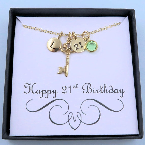 21st-birthday-necklace-with-custom-message-card-gold