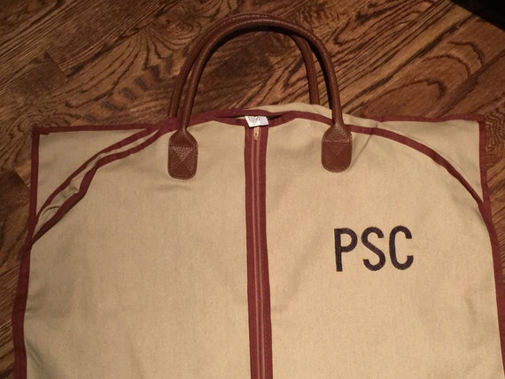 monogrammed hanging bag