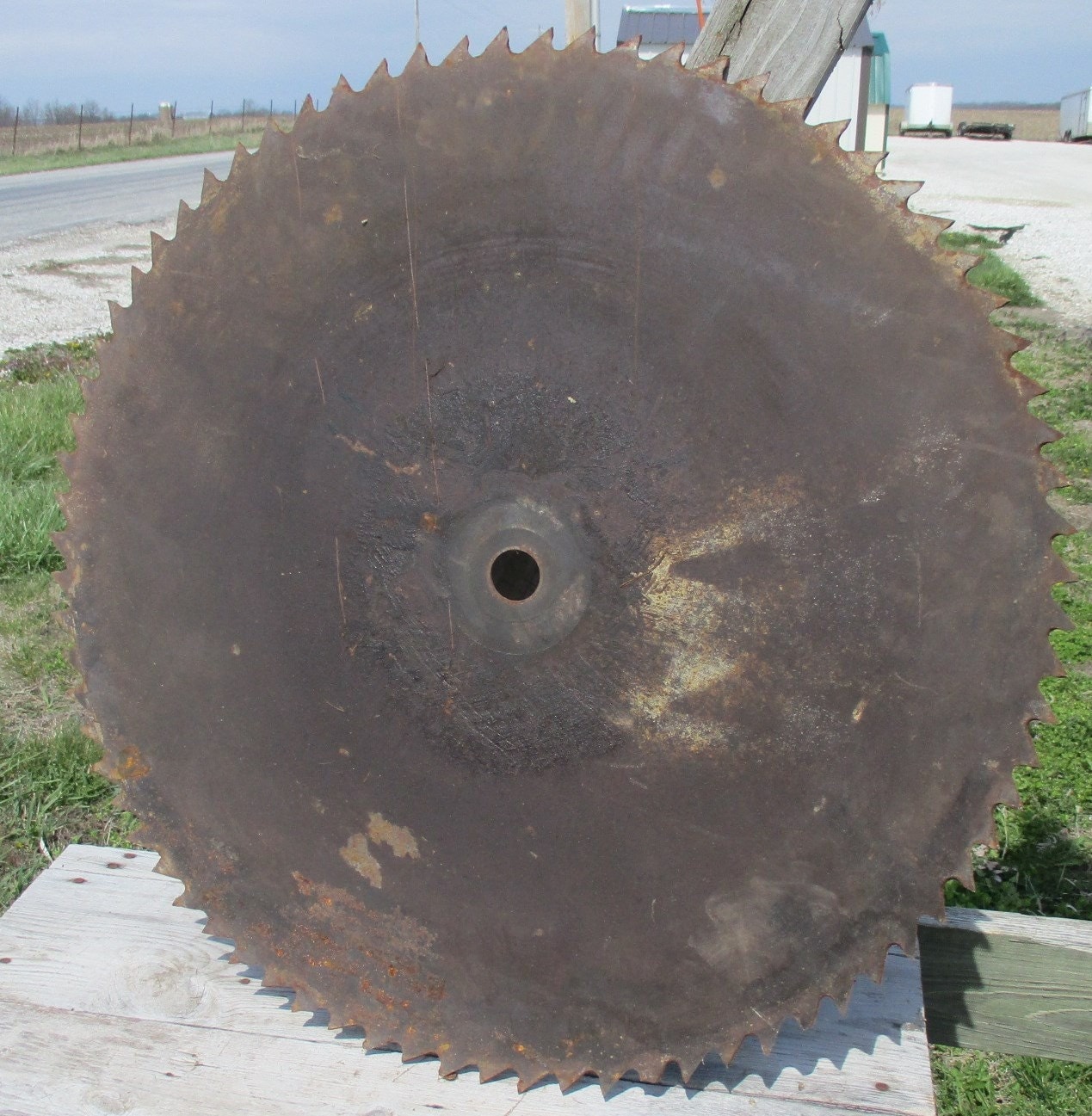 29 Inch Circular Buzz Saw Blade Vintage Mill by TheOldGrainery