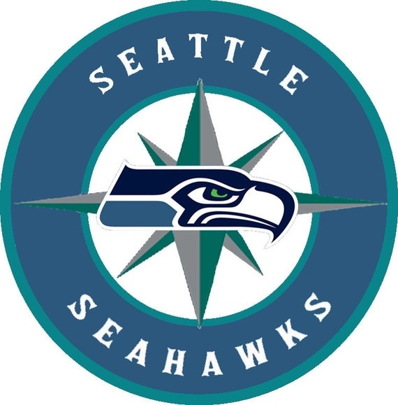 Seattle Mariners/Seahawks Logo combined by LilGnomeWoodworks