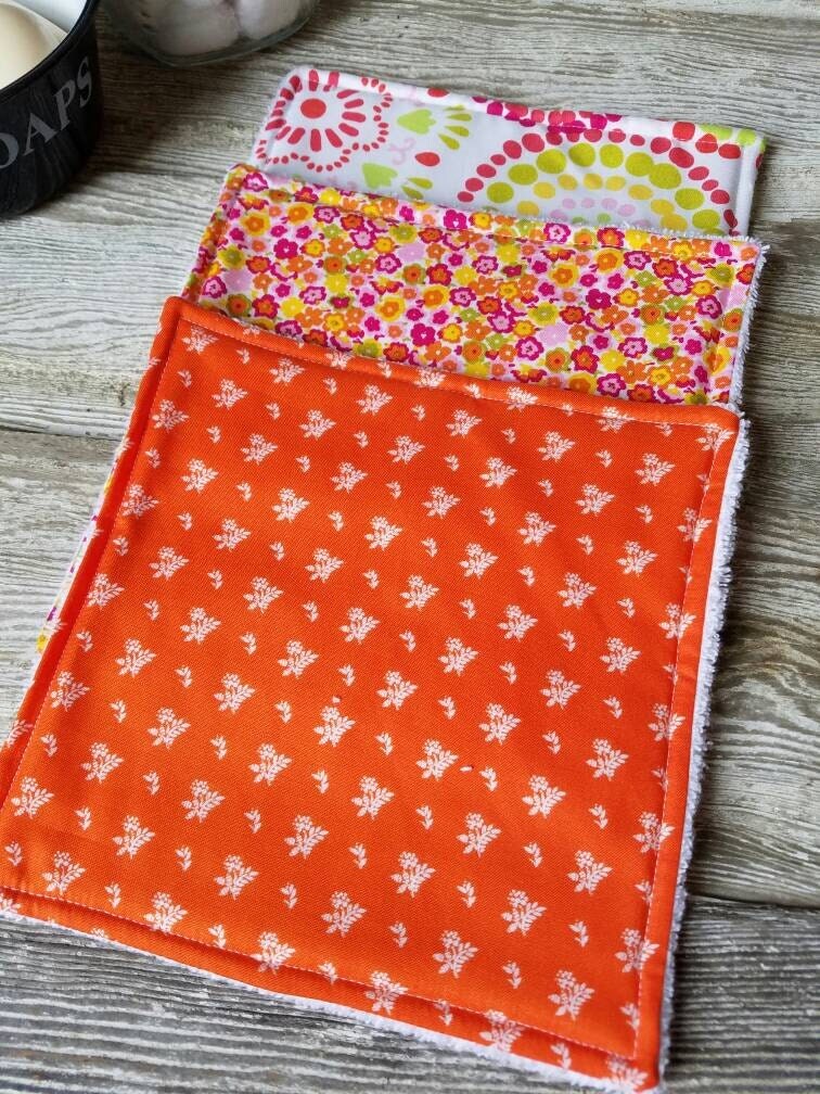 Washcloths Orange Washcloth Bath Cloth by PiecesOfMyHeart2015
