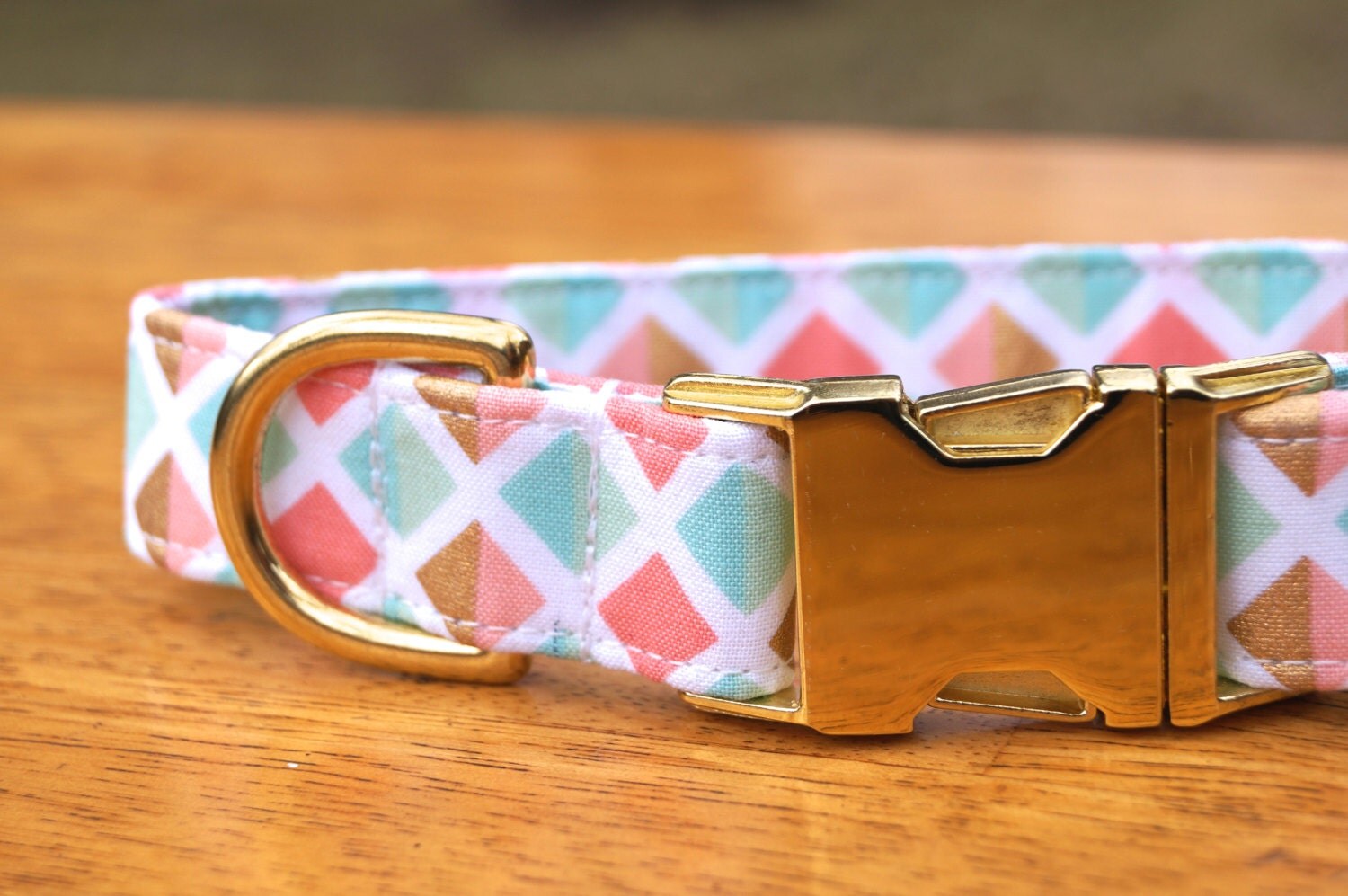 Gold Dog Collar Girl Dog Collar Girly Dog Collar Female