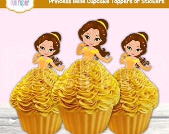 Belle cupcake topper | Etsy