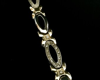 Vintage Chain Link Rhinestone Bracelet VG2237