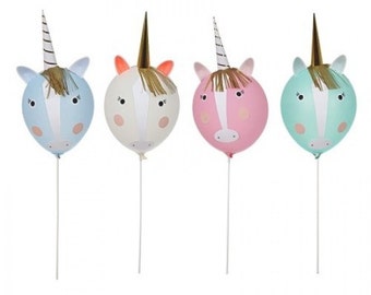 Balloons | Unicorn Balloons | Unicorn Party | Unicorn Balloon Kit | Party Balloons | Unicorn | Balloons | 4 Per Pack