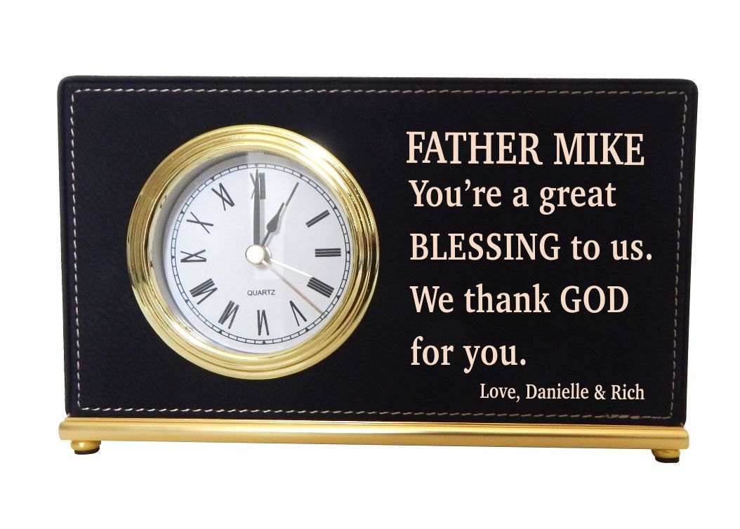 Reverend Father Custom Clock GiftAppreciation Gift for