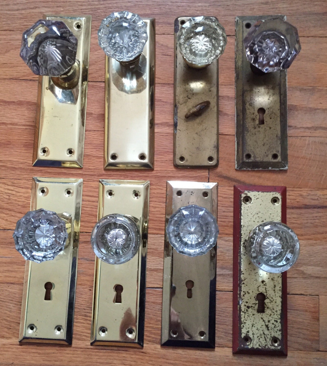 Vintage glass door knob wall decor by ShabbyStepherz on Etsy