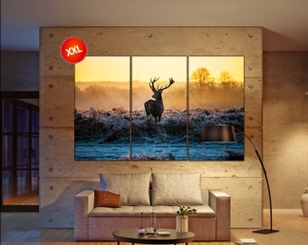 Deer Canvas Wall Art Decoration Large Deer Canvas Wall Art Decoration Large