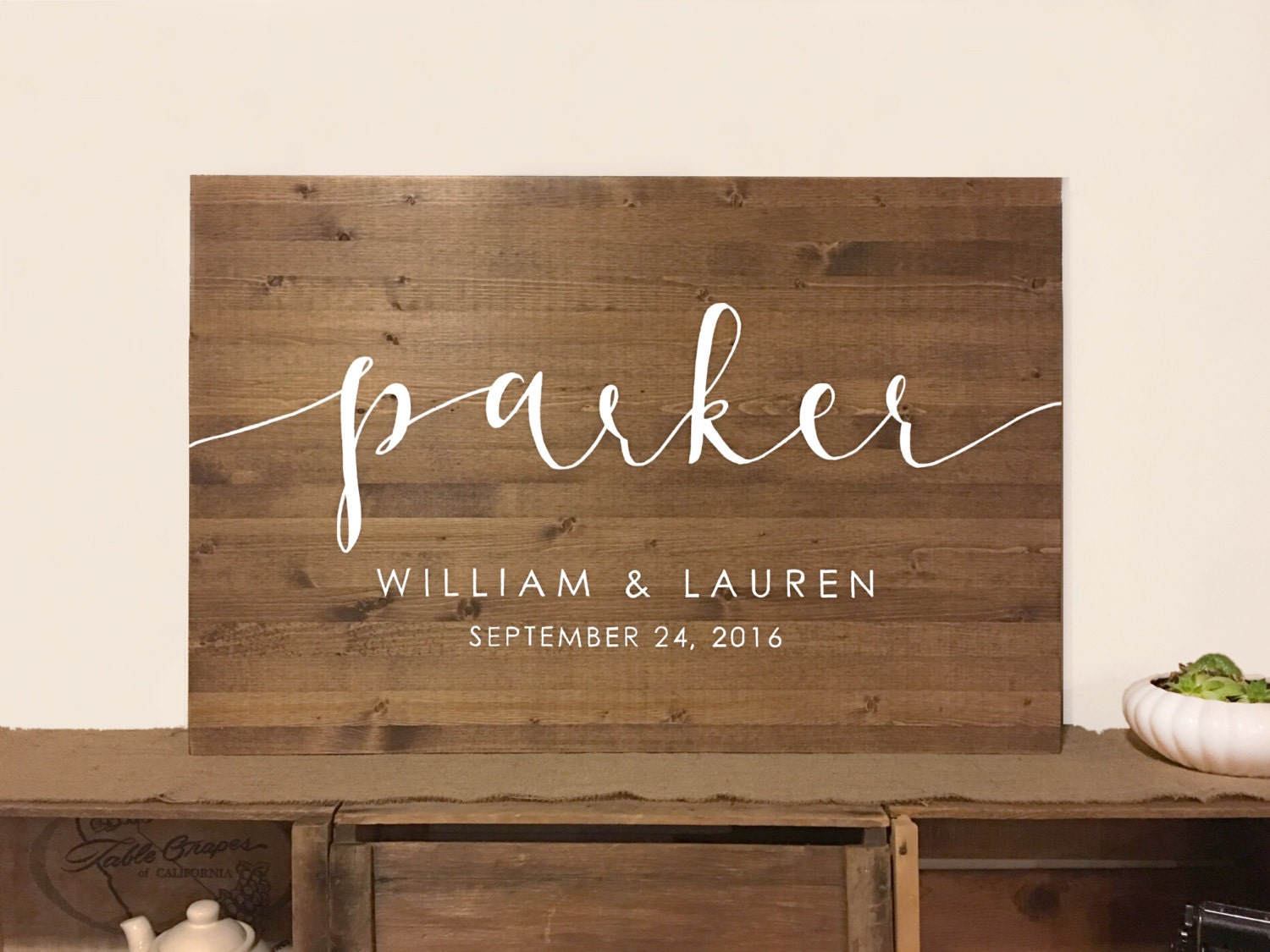 HANGING HARDWARE Attached to Wood Sign/Frame