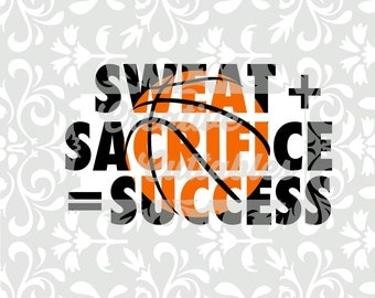 Basketball SVG Ball Motivational for Silhouette or other craft cutters (.svg/.dxf/.eps)