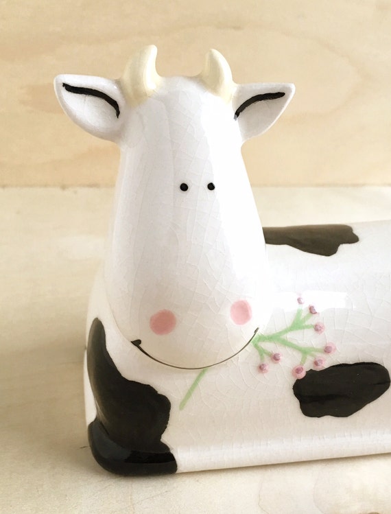 Cow Butter Dish Butter Dish With Lid Ceramic Butter Dish