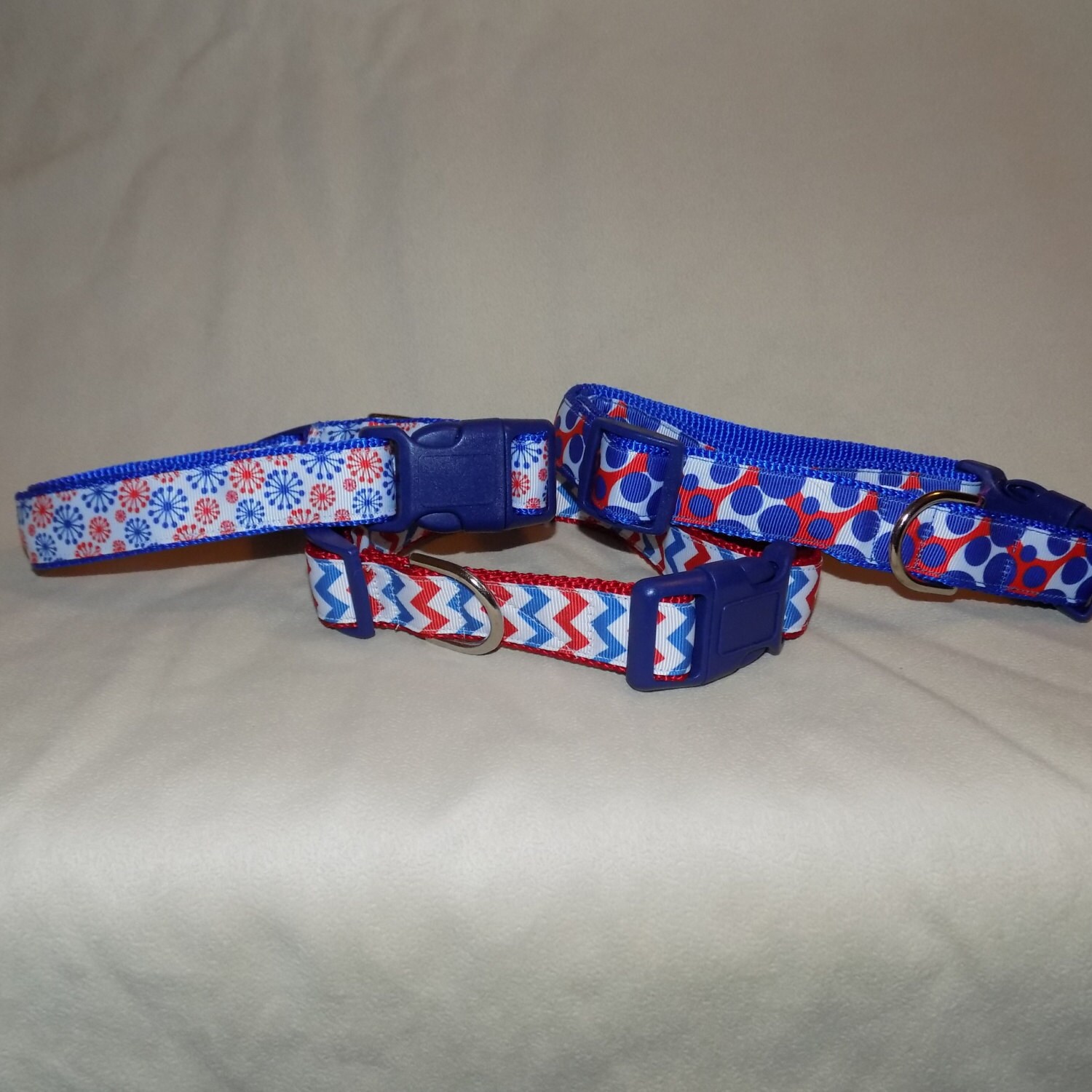 Patriotic Dog Collar Red White and Blue Dog Collar 4th of