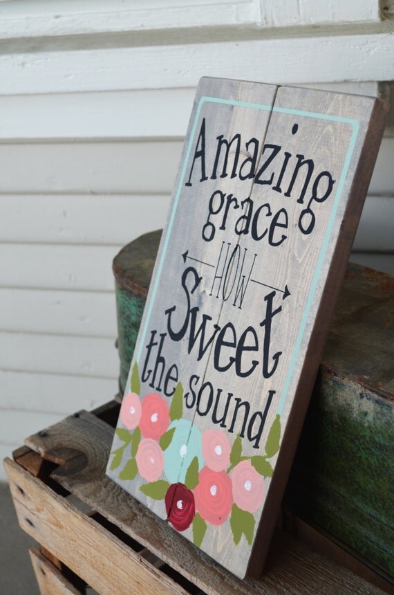 Amazing GraceWood Sign