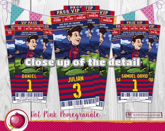 FC Barcelona Barca Custom Invitations Glossy Card Stock Printed Invitations. Invitation Anniversaire