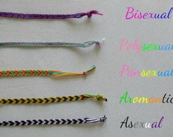 ON SALE: Sexuality Pride Bracelets // Pansexual, Polysexual, Bisexual, Aromantic, Asexual, Demisexual, Abrosexual