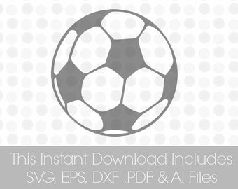 Soccer Svg, svg Soccer ball, SVG, Pdf, DXF, EPS, Ai, Vinyl cutting file | Silhouette Cameo Designer Edition & Cricut Design Space,