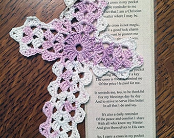 Knitting PATTERN for Cross Pocket Prayer Square & Gift Tag