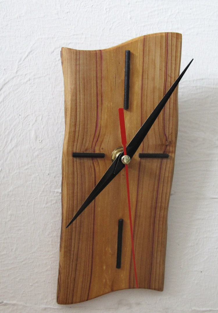 Small Wood Wall Clock Reclaimed Wood Clock Husband by Vishemir