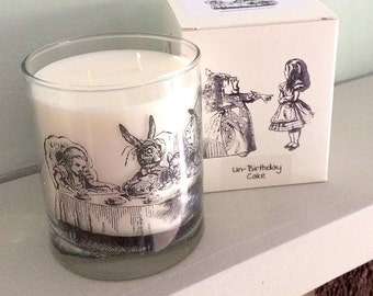 Alice In Wonderland Glass Tumbler Candle - Mad Hatters Tea Party