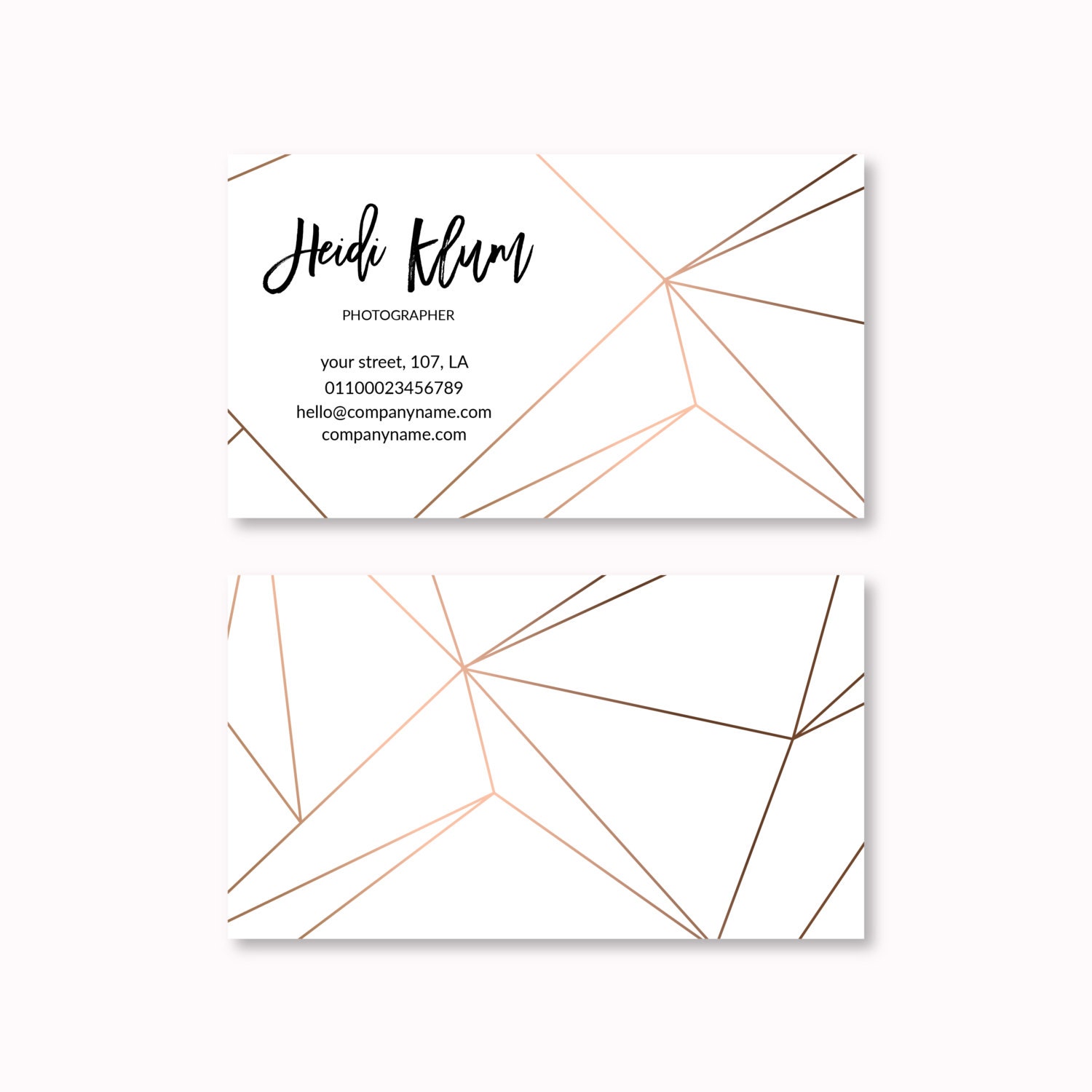 Geometric Rose Gold Design Template Modern Design For Wedding | business card template geometric lines modern minimalist Geometric Rose Gold Design Template Modern Design For Wedding | business card template geometric lines modern minimalist