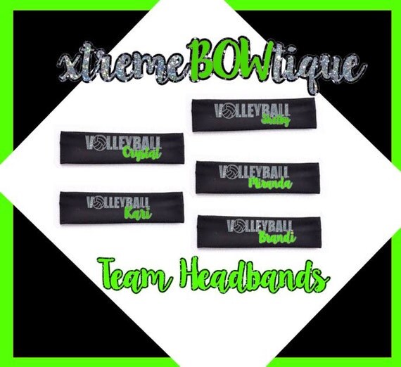 Volleyball Headbands by XtremeBowtiqueBows on Etsy