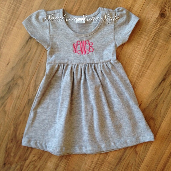 Monogrammed dress little girl dresses with by SouthernStoneStyle