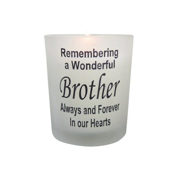 Brother Memorial Candle Remembrance Gift Keepsake