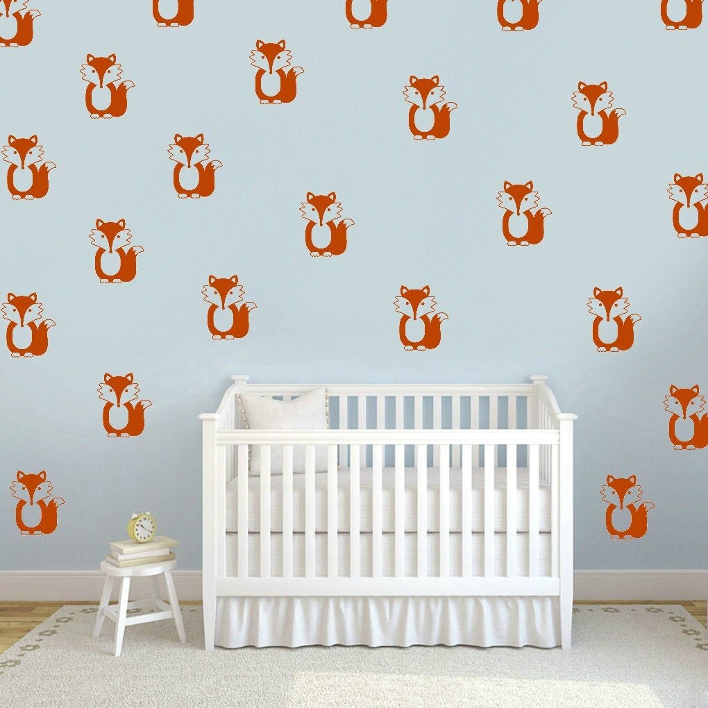 Fox Wall Decals Fox Wallpaper Fox Decals Woodland Decal