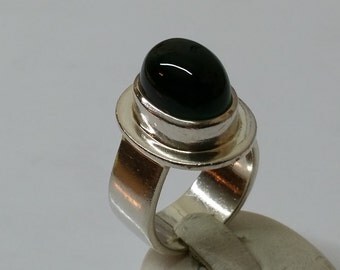 925 Silver ring with green tourmaline SR471