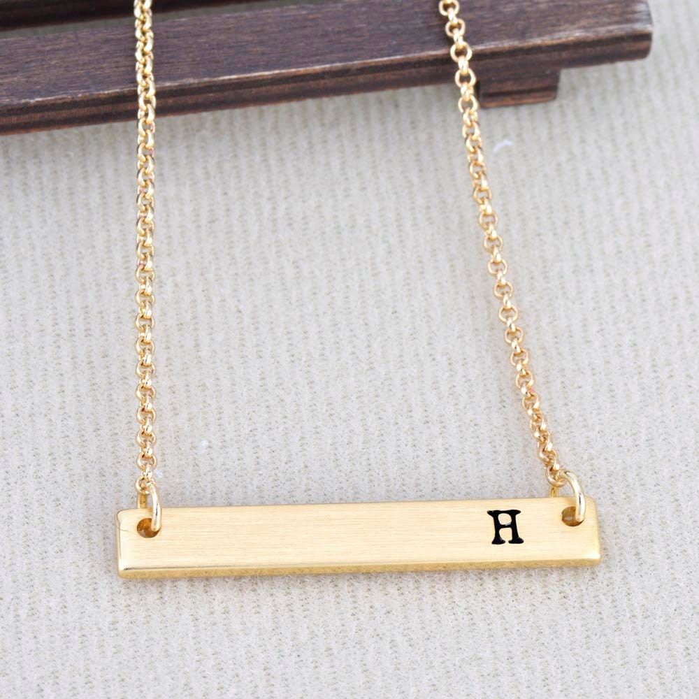 Letter H Necklace Initial Alphabet 26 Personalized A to Z