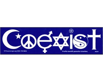 S001 - Coexist (the peacemonger original) Bumper Sticker or Magnet