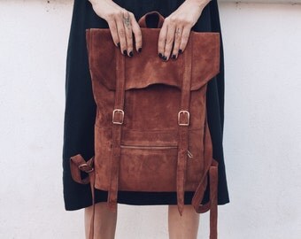 Leather backpack | Etsy