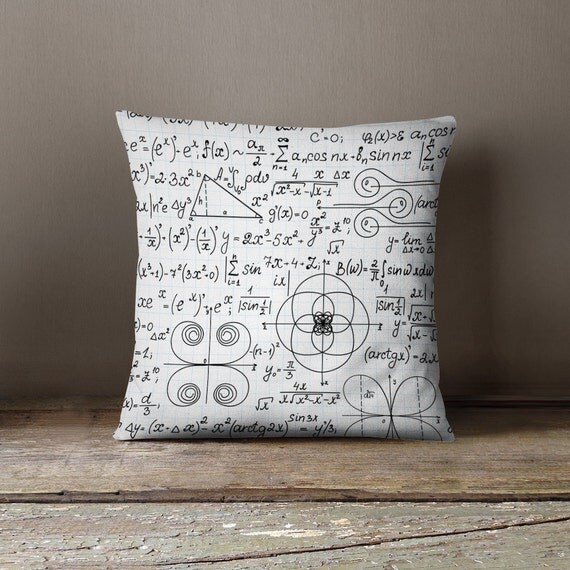 Math Gifts Math Pillow Math Teacher Gift by wfrancisdesign