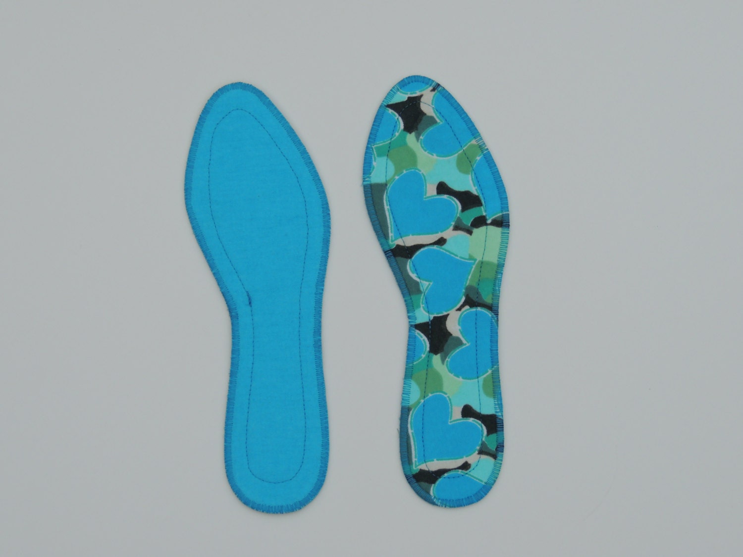 Washable Shoe Liners Ocean Hearts 100 Absorbent Cotton