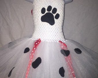 Dalmation tutu dress, puppy tutu dress