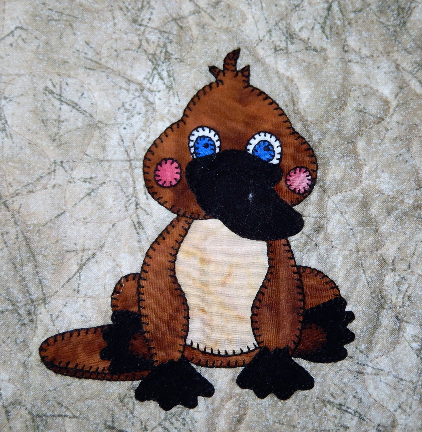 Platypus or duckbill PDF applique quilt pattern Australian