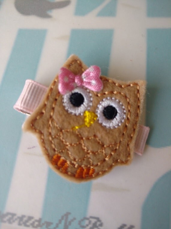 Felt Hair Clip Hair Accessory Embroidered Hair Clippie For