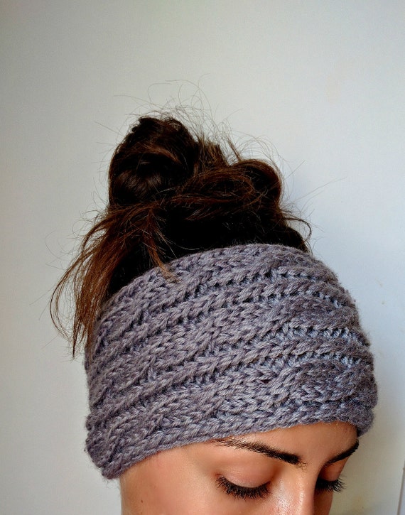 Chunky Cable Knit Ear Warmer Pattern, Knitting Patterns ...