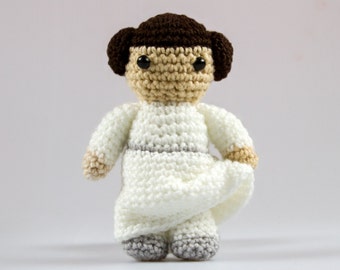 Princess Leia Crochet Star Wars Pattern Amigurumi Crochet Pattern Star Wars Toys Crochet Doll Pattern Amigurumi Doll Pattern P032
