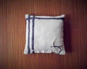 Pouf ottoman, Floor pillow, Felt pillow, Living room decor, Floor cushion, Felt pouf, straws&lavender stuffing