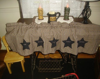 Homespun Valances, Primitive, Curtains