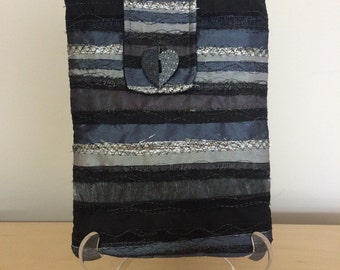 Embroidered Textile iPad and Kindle Sleeve.