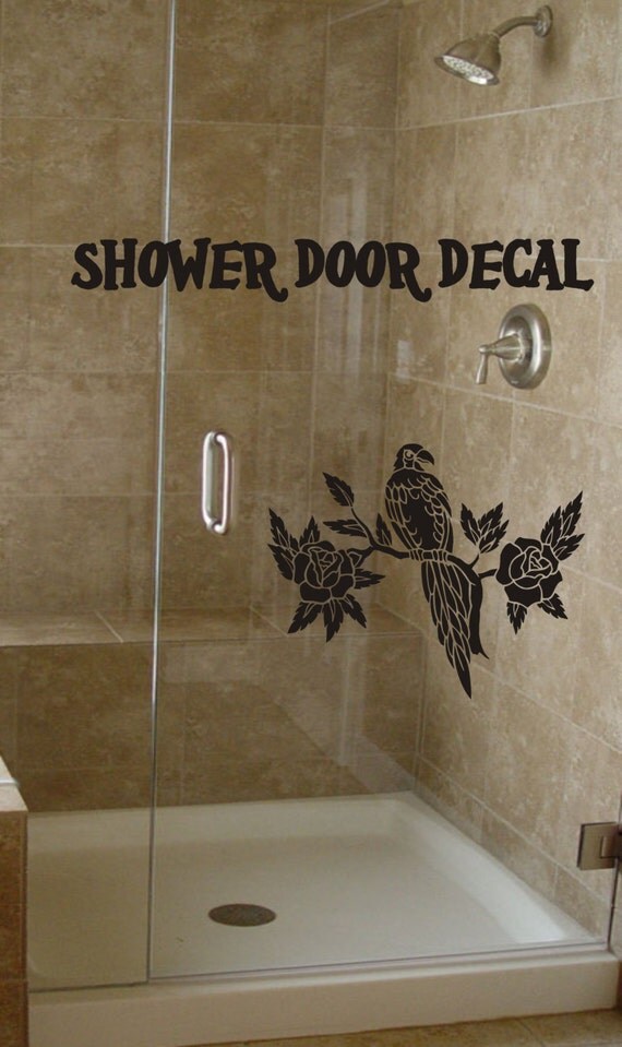 Items similar to BATHROOM shower door removable decal home dacor on Etsy