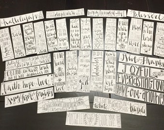 SALE!!! 33 Bible Journaling Bookmark Bundle- Instant download!(journaling, scrapbooking, planning, bible journaling)