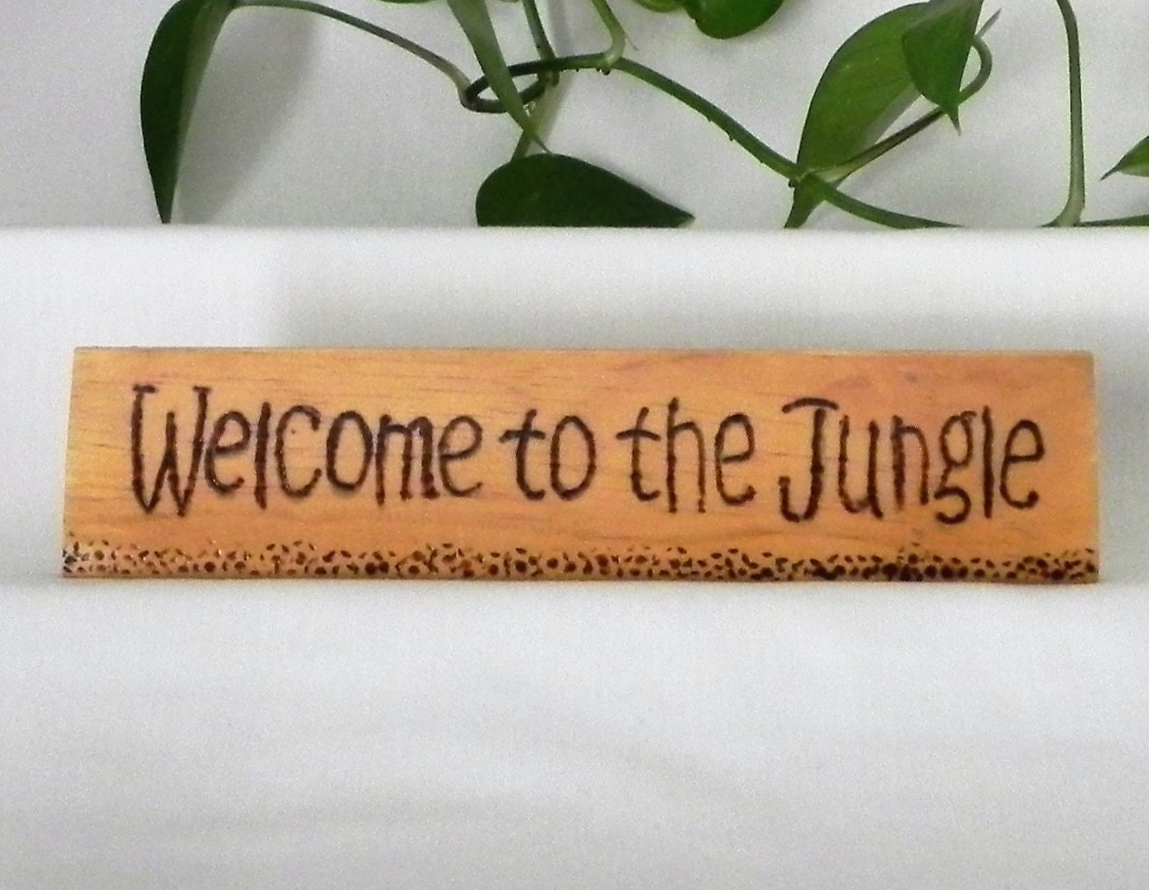 WELCOME SIGN Desk Decor Shelf Sign Desk Sign Wood Welcome