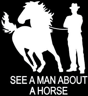 See A Man About A Horse Vinyl Sticker
