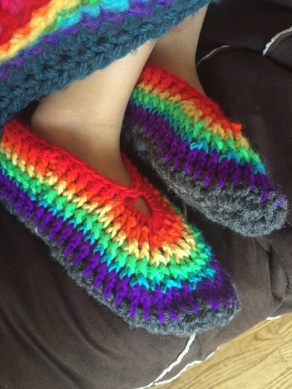 Rainbow slippers